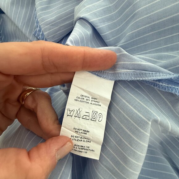 Silvia Tcherassi cotton blue white stripped blouse size XL - Picture 8 of 8